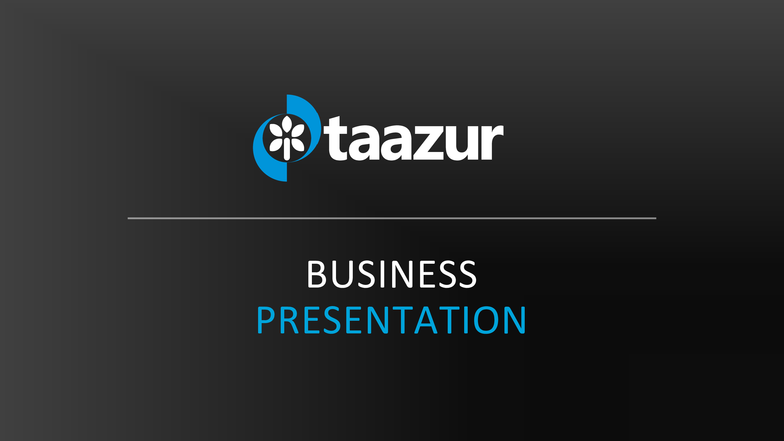 Taazur Business Presentation